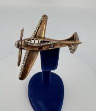 WW2 Sterling Silver Bombing Plane Brooch