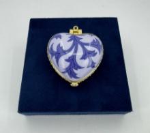 Porcelain Love Heart Trinket Box