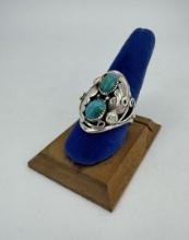Michael Perry Navajo Sterling Turquoise Ring