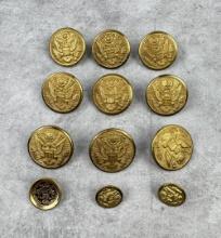 Collection of Army Uniform Buttons