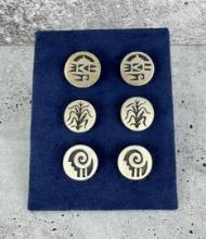 Hopi Sterling Silver Button Covers