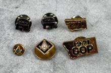 Collection of Masonic and Political Pins