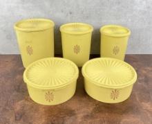 Tupperware Harvest Gold Canister Set