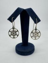 Sterling Silver Snowflake Earrings