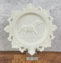 Westmoreland Milk Glass Donkey Plate