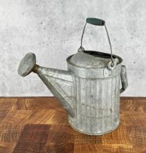 Antique Galvanized Metal Watering Can