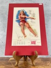 1952 Ted Withers Pin Up Calendar Sheet
