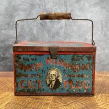 George Washington Cut Plug Tobacco Tin