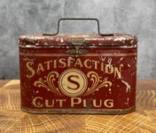 Satisfaction Cut Plug Tobacco Tin