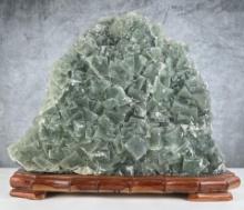 Chinese Green Fluorite Crystal Cluster Specimen