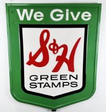 S&H Green Stamps Metal Shield Sign Stout