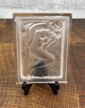 Art Nouveau Glass Nude Box Lid