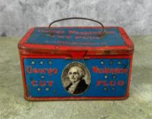 George Washington Cut Plug Tobacco Tin