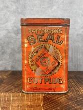 Patterson's Seal Cut Plug Tobacco Tin