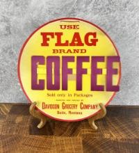 Flag Coffee Butte Montana Grocery Sign