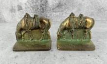 Cast Iron Lone Horse Bookends