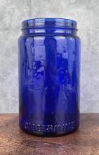 French Diadermine Cobalt Blue Apothecary Jar