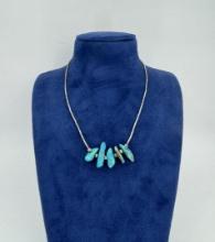 Navajo Sterling Silver Turquoise Necklace