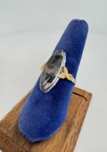 Sterling Silver Montana Moss Agate Ring