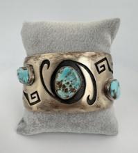 Navajo Sterling Silver Turquoise Bracelet