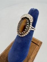 Navajo Sterling Silver Tigers Eye Ring