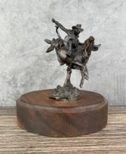 Harvey Rattey Bull Rider Bronze Montana