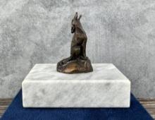 Harvey Rattey Howling Coyote Bronze Montana