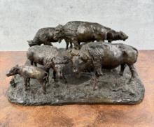 Bob Scriver The Hornaday Buffalo Group Bronze