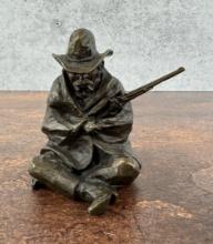 Phil Kraczkowski Seated Cowboy Bronze