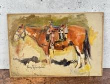 Philip Russell Goodwin Horse Oil on Board Painting