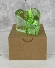 Fire & Light Recycled Glass Heart Paperweight