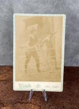 Woman Kangaroo Boxing Cabinet Photo