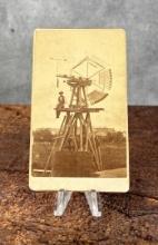 Ira Russell Windmill Storm Lake Iowa CDV Photo