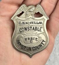 Antique Houston County Texas Constable Badge