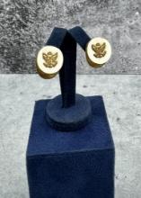 WW2 US Army Sweetheart Earrings