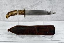 WW2 New Caledonia Stag USMC Trench Knife