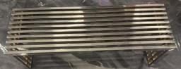 Chrome Steel Gridiron Slat Bench