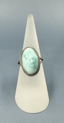 Sterling Silver Larimar Ring
