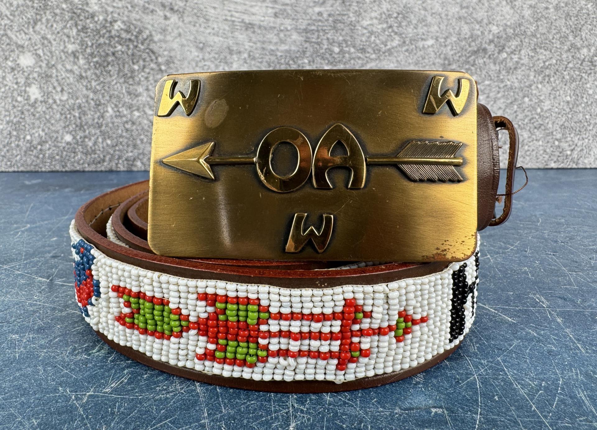 Order of the Arrow Boy Scout Beaded Belt
