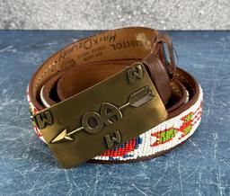 Order of the Arrow Boy Scout Beaded Belt