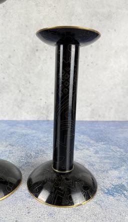 Chinese Cloisonne Candlesticks