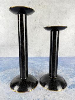 Chinese Cloisonne Candlesticks