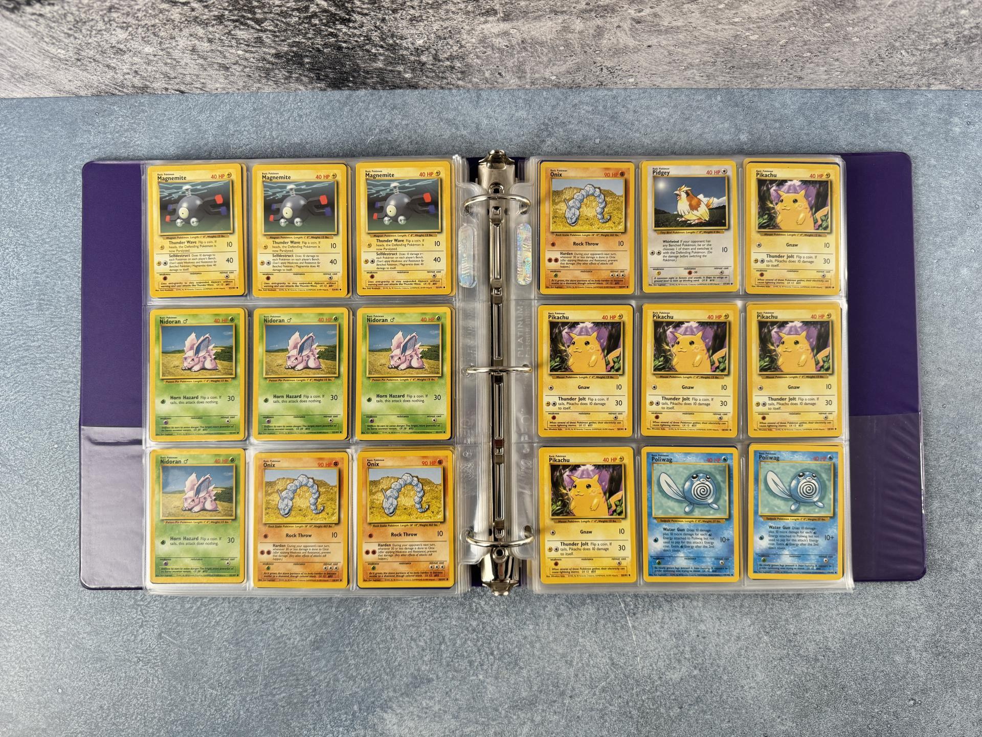 Binder of WOTC Base Set Pokemon Cards
