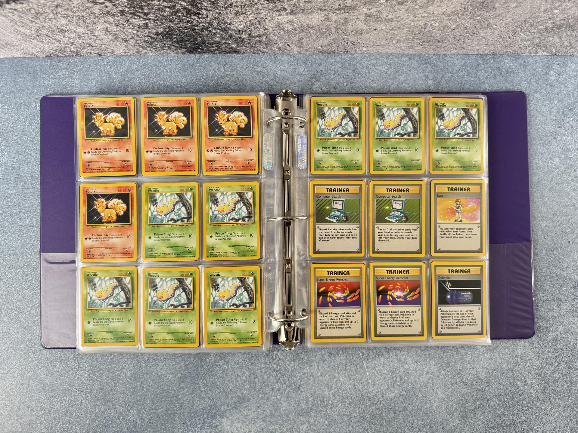Binder of WOTC Base Set Pokemon Cards