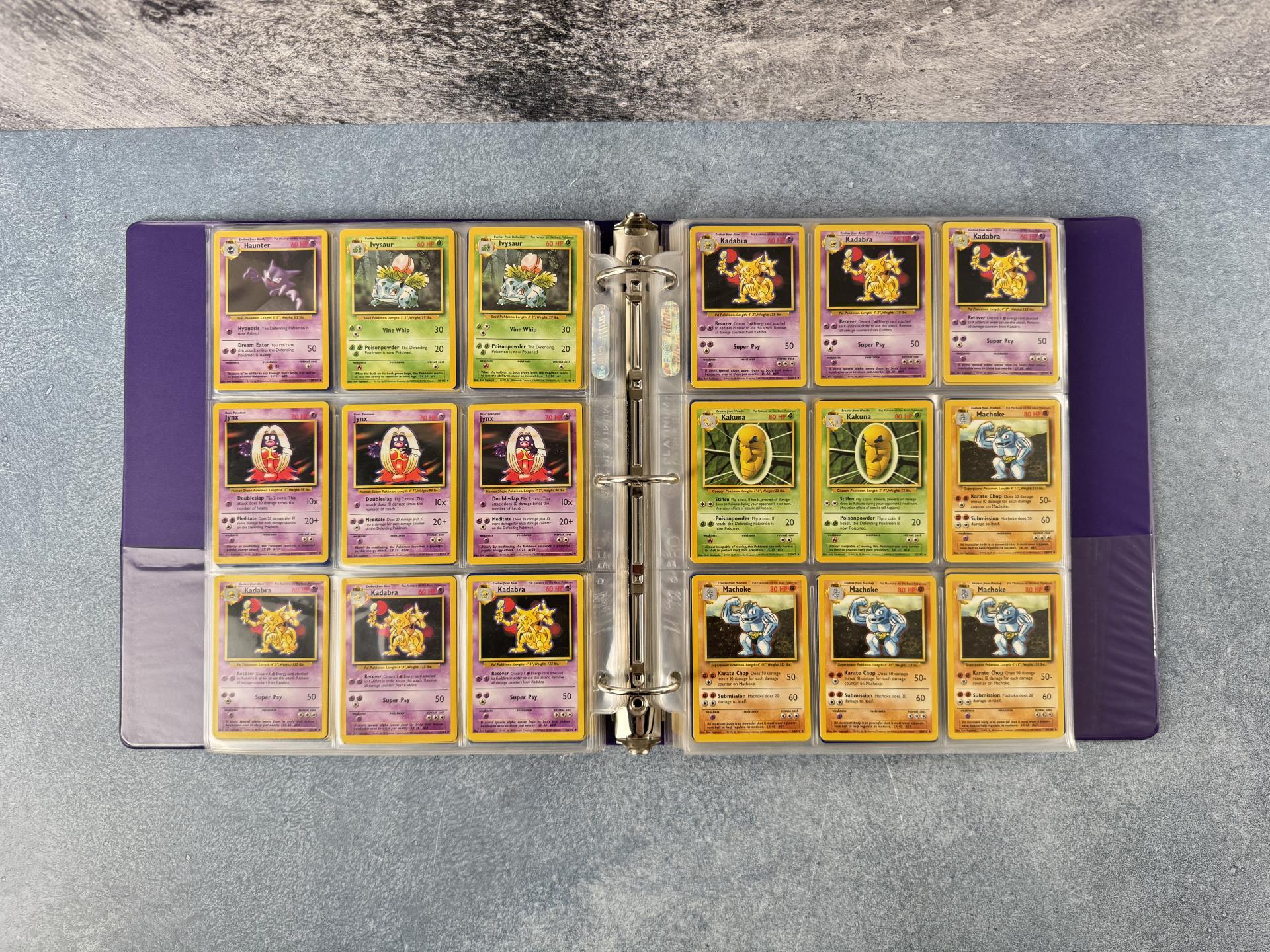 Binder of WOTC Base Set Pokemon Cards