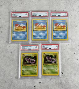 1999 Pokemon Fossil 1st Edition PSA 9 Cards