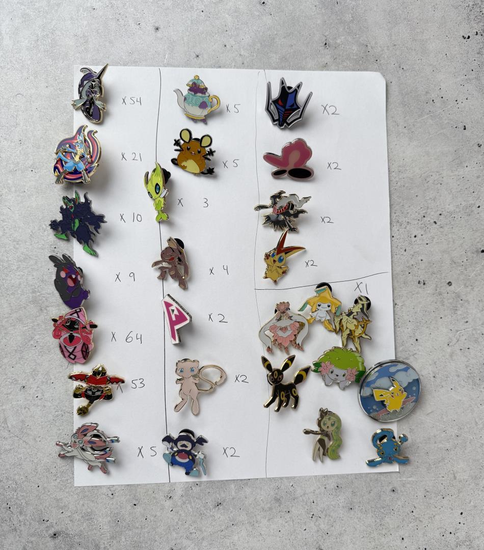 Collection of Enamel Pokemon Pins