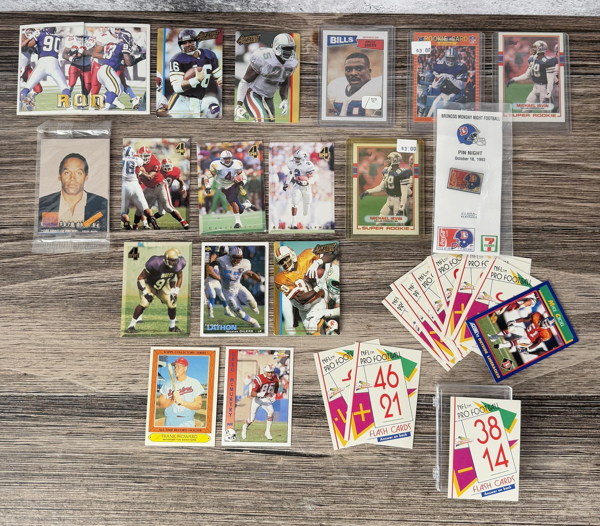 Collection of Football Cards OJ Simpson