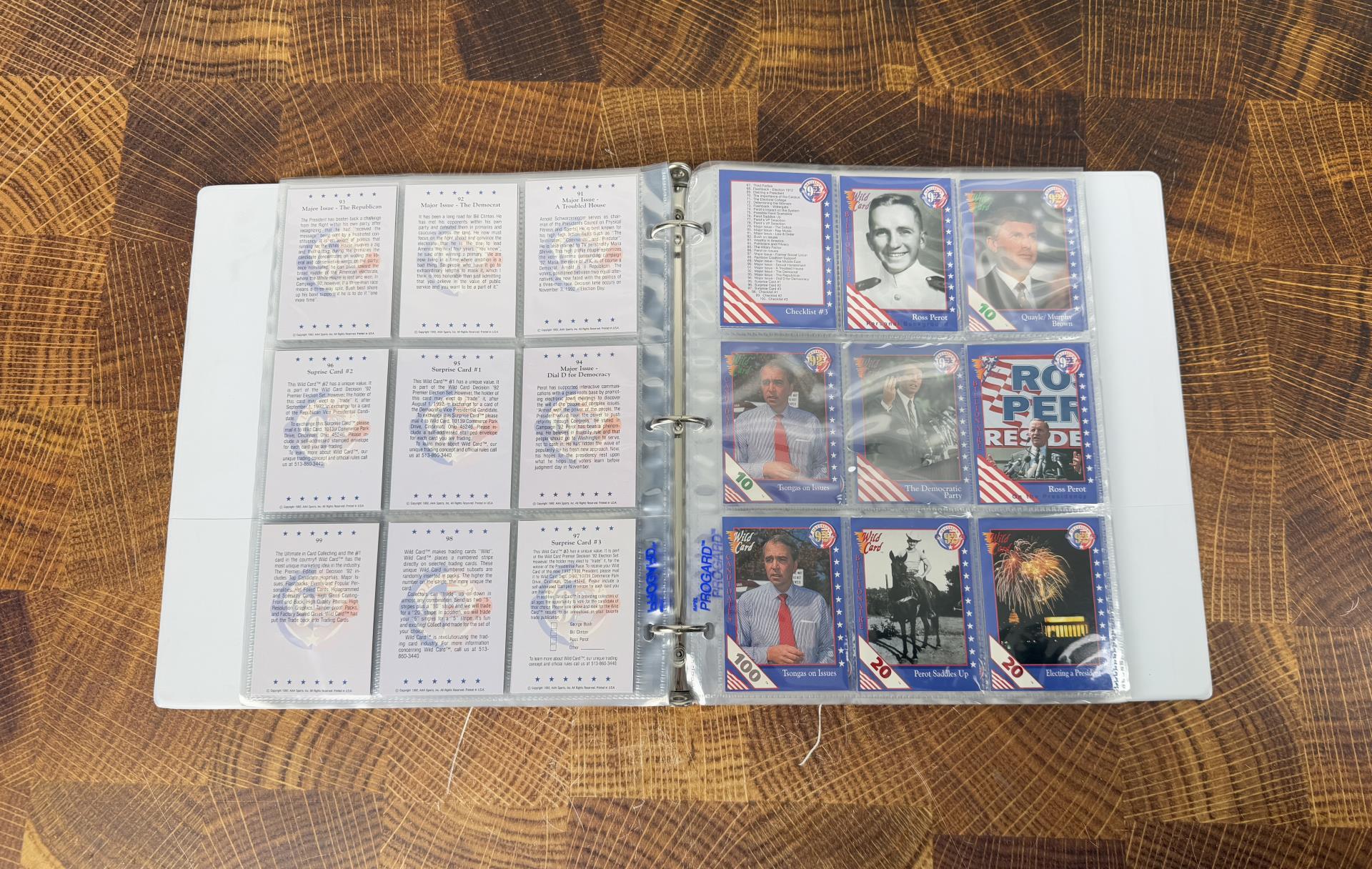 Decision 92 Presidential Election Cards in Binder