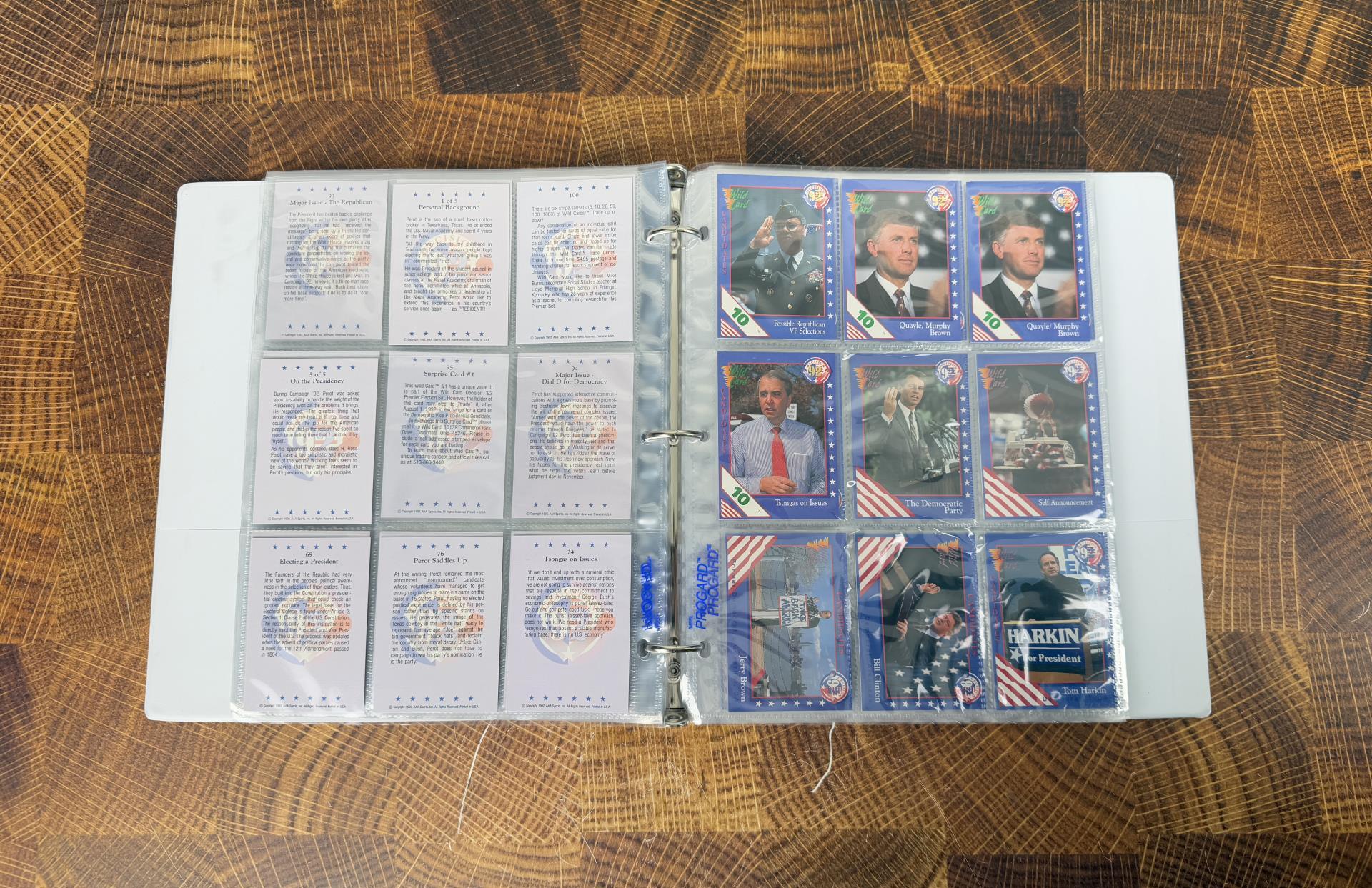 Decision 92 Presidential Election Cards in Binder